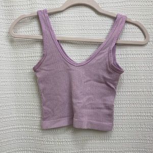 Urban Outfitters Purple Put From Under Drew Seamless Ribbed Knit Bra Top
